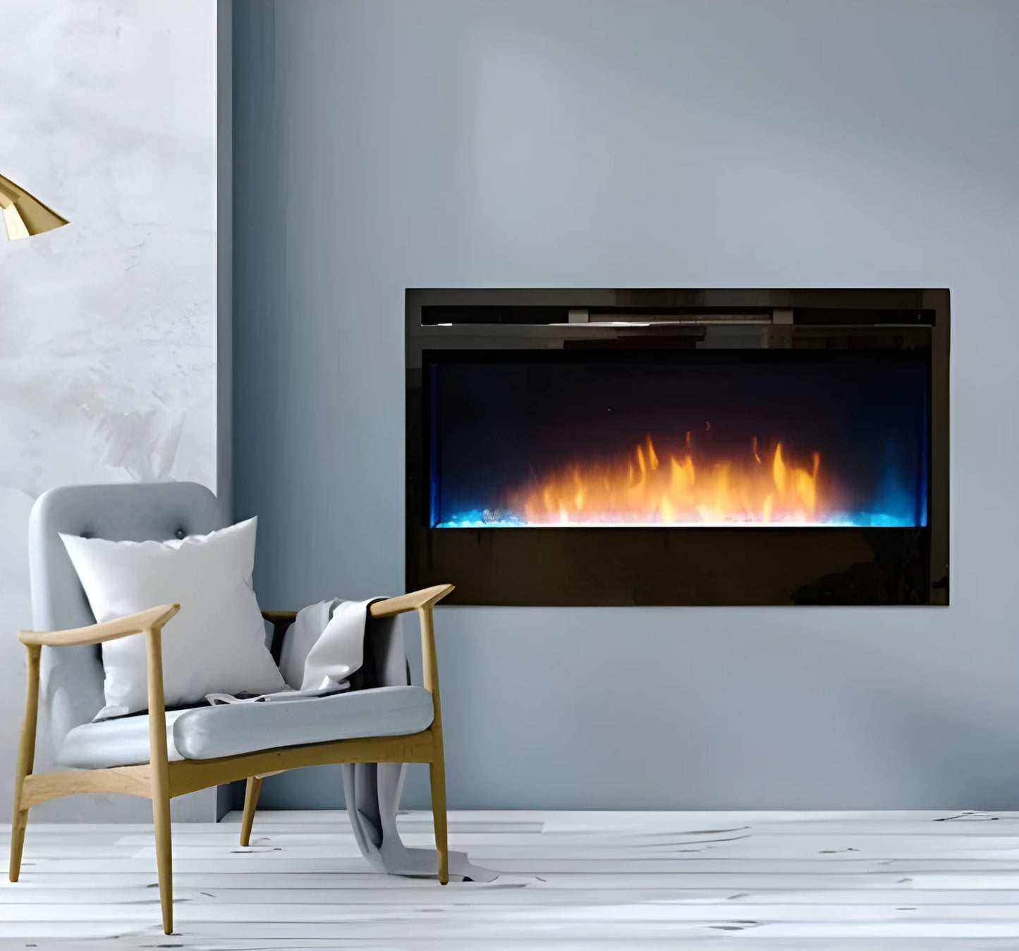 Empire Hearth Nexfire 34" Contemporary Linear Electric Fireplace With Thermostat Variable Remote Control