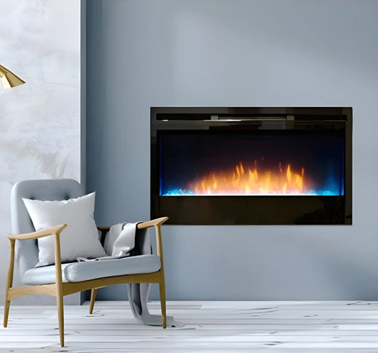 Empire Hearth Nexfire 34" Contemporary Linear Electric Fireplace With Thermostat Variable Remote Control