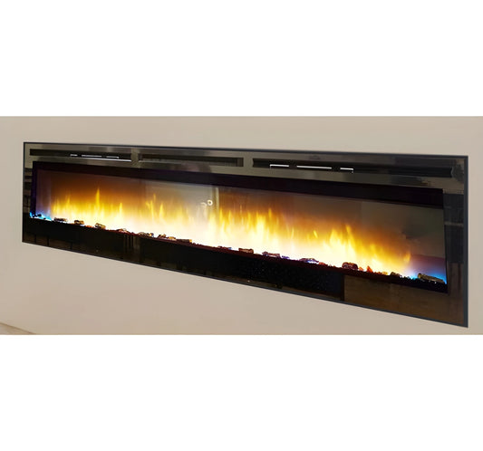 Empire Hearth Nexfire 74" Contemporary Linear Electric Fireplace With Thermostat Variable Remote Control