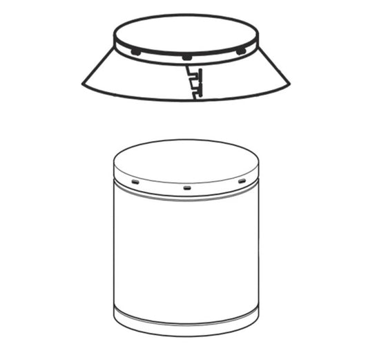 Superior European Copper Termination Adaptor Kit 12" for 12" Standard Wood Burning Chimney