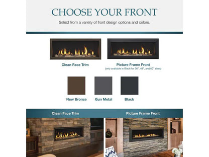 Majestic Echelon 36" Linear Contemporary Direct Vent Natural Gas Fireplace with IntelliFire Touch Ignition System