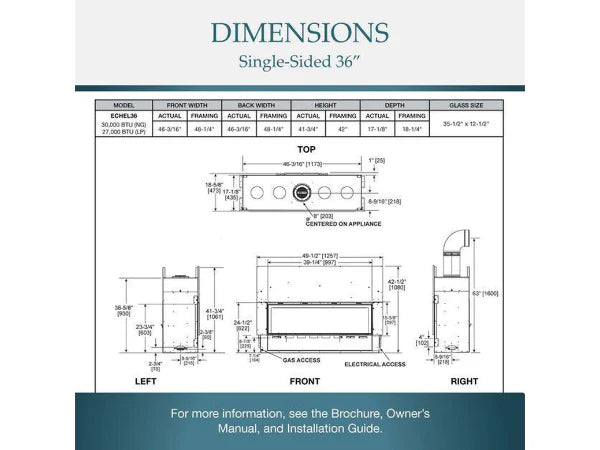 Majestic Echelon 36" Linear Contemporary Direct Vent Natural Gas Fireplace with IntelliFire Touch Ignition System
