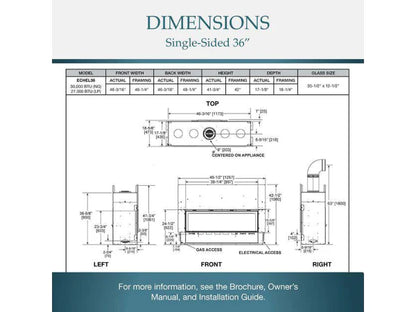 Majestic Echelon 36" Linear Contemporary Direct Vent Natural Gas Fireplace with IntelliFire Touch Ignition System