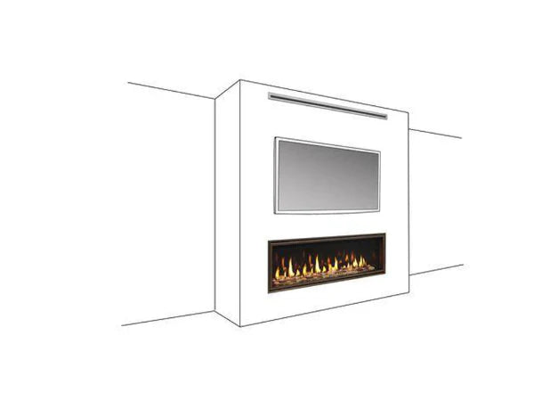 Majestic Echelon 60" Linear Contemporary Direct Vent Natural Gas Fireplace with IntelliFire Touch Ignition System