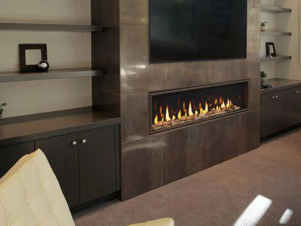Majestic Echelon 72" Linear Contemporary Direct Vent Natural Gas Fireplace with IntelliFire Touch Ignition System