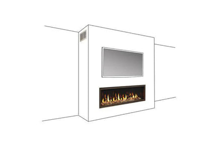 Majestic Echelon 48" Linear Contemporary Direct Vent Natural Gas Fireplace with IntelliFire Touch Ignition System