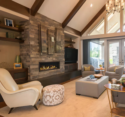 Majestic Echelon 36 to 72 Inch Linear Contemporary Direct Vent Natural Gas Fireplace with IntelliFire Touch Ignition System