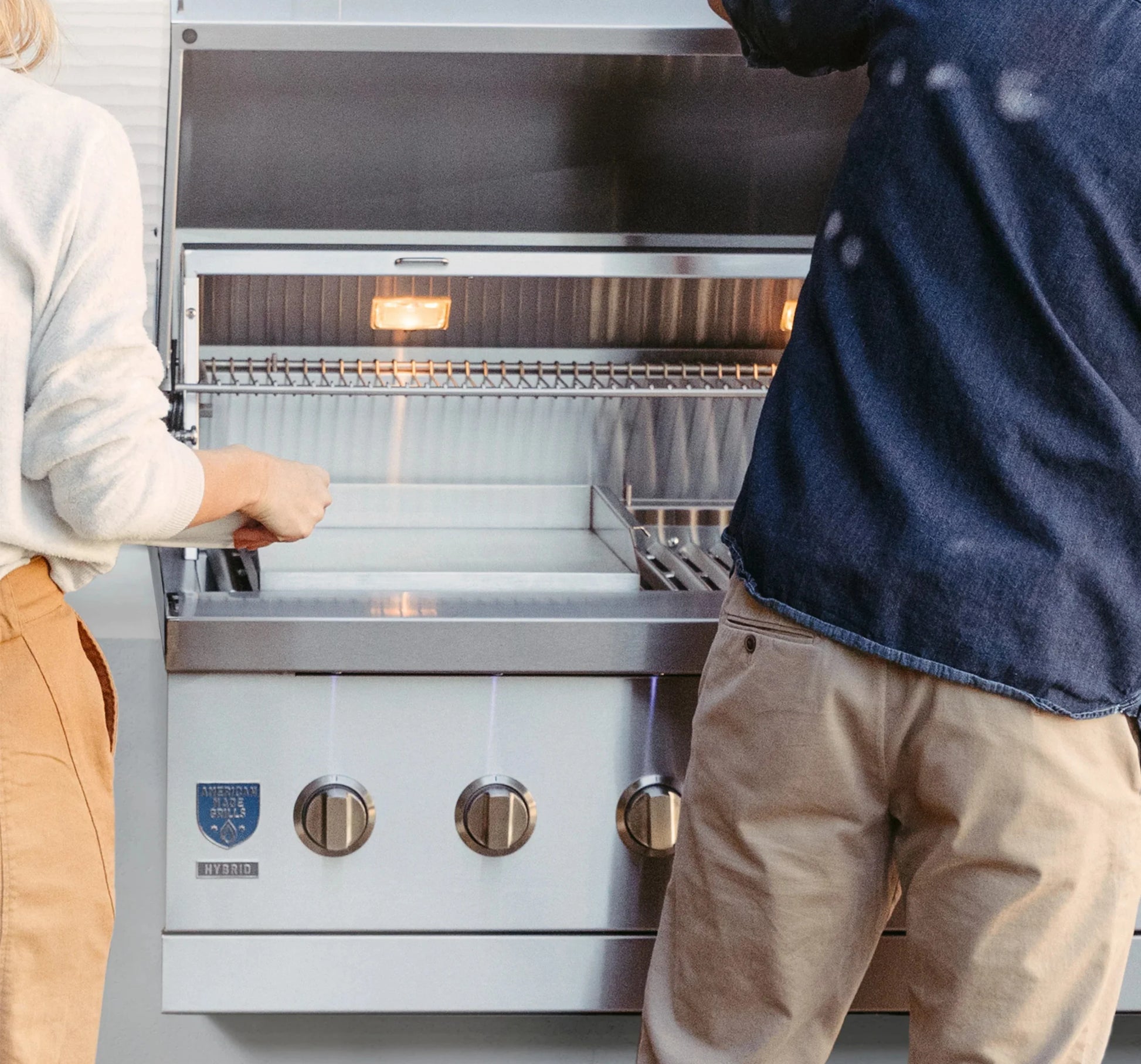 American Made Grills Encore Built-In Hybrid Gas Grill