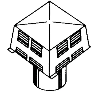 Superior Square Top for 8" Wood Burning Chimney