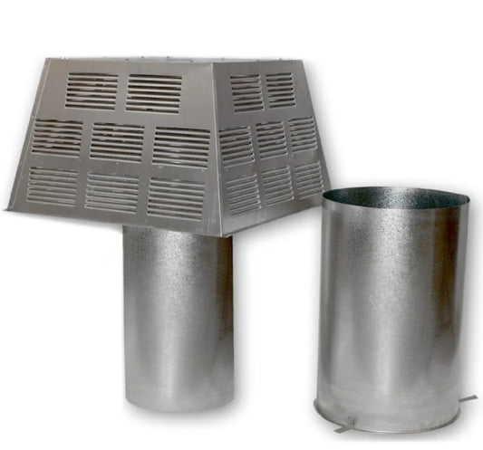 Superior Square Top with Slip Section for 8" Wood Burning Chimney
