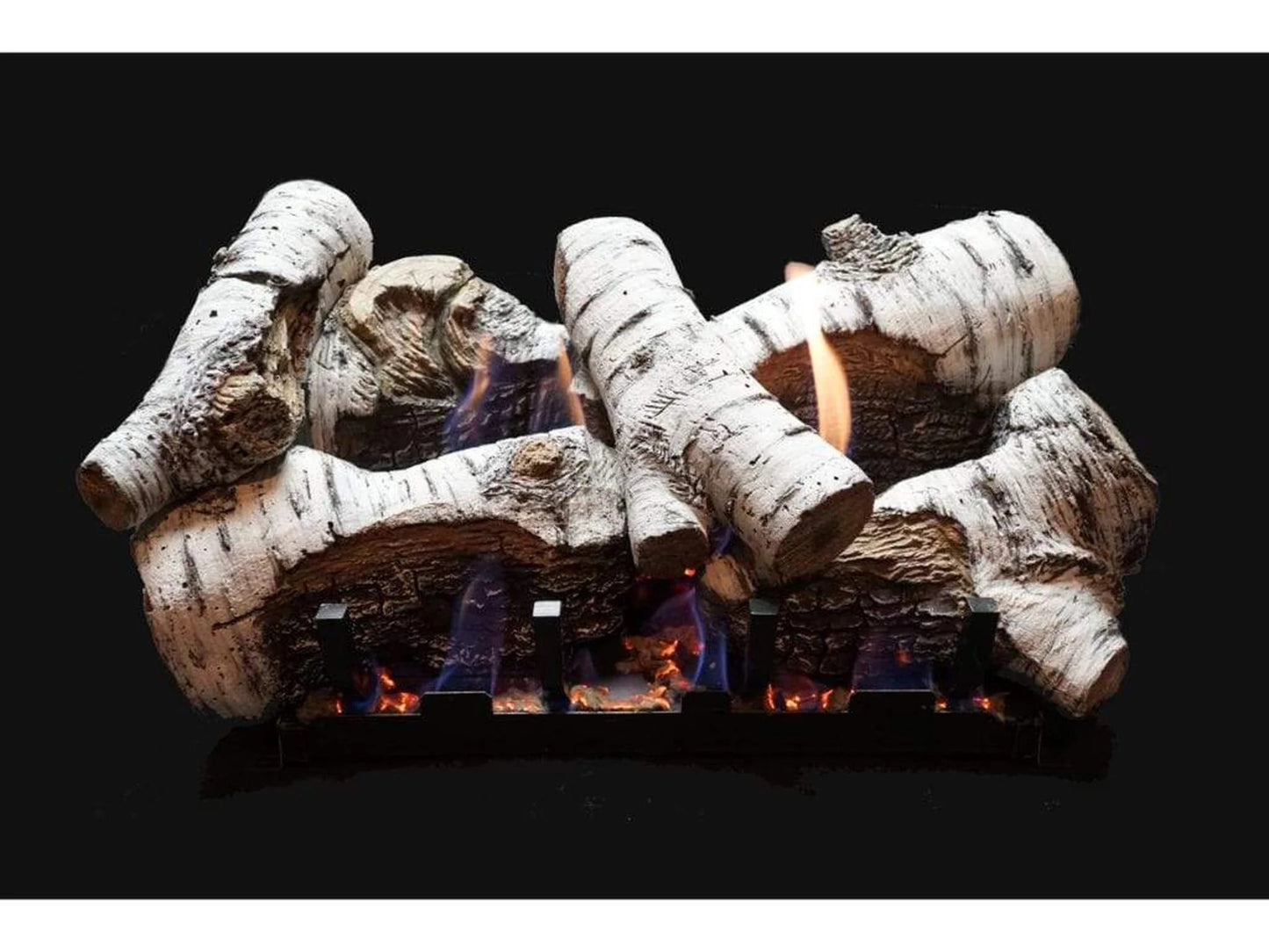 Log Set, 6-pc., 30-in., Birch, Burncrete