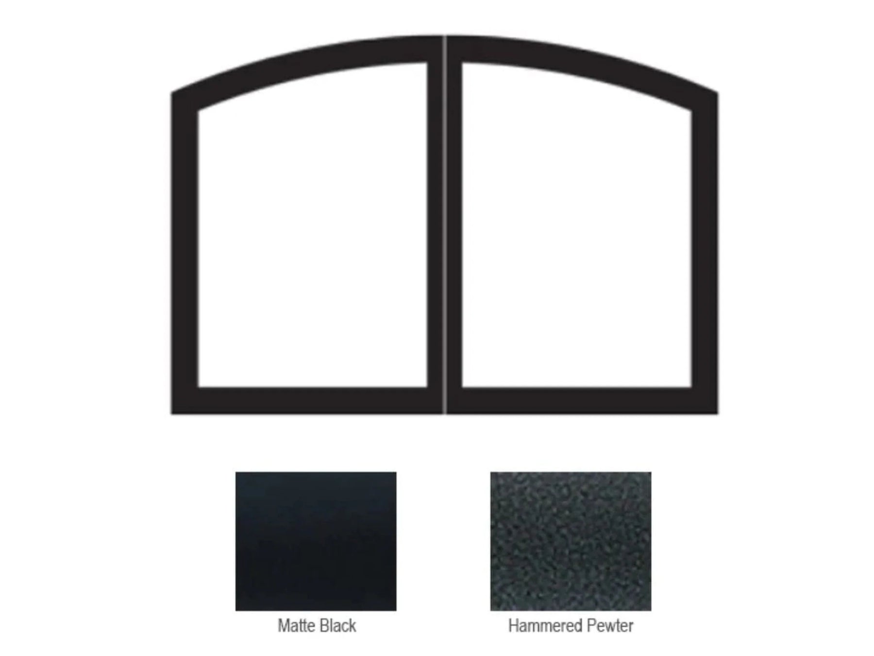 Door Set, Hammered Pewter, Arch