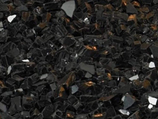 Crushed Glass, Black Polished, approx. 1 sq. ft.