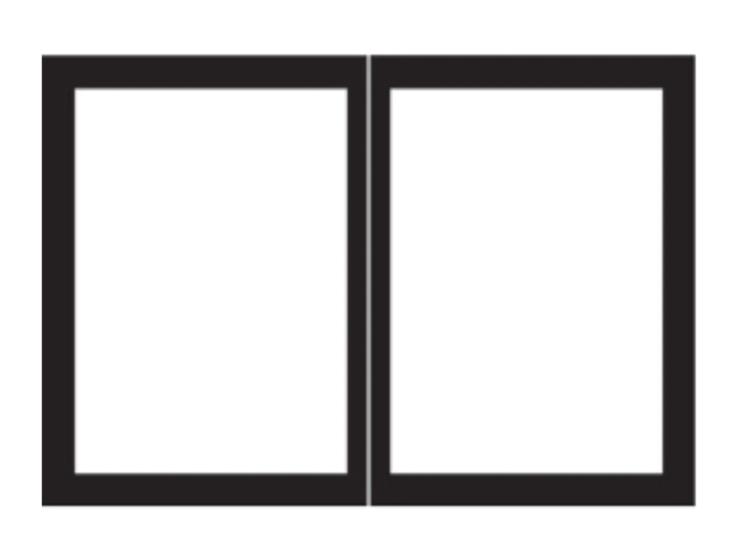 Door Set, Black, Mission Rectangle