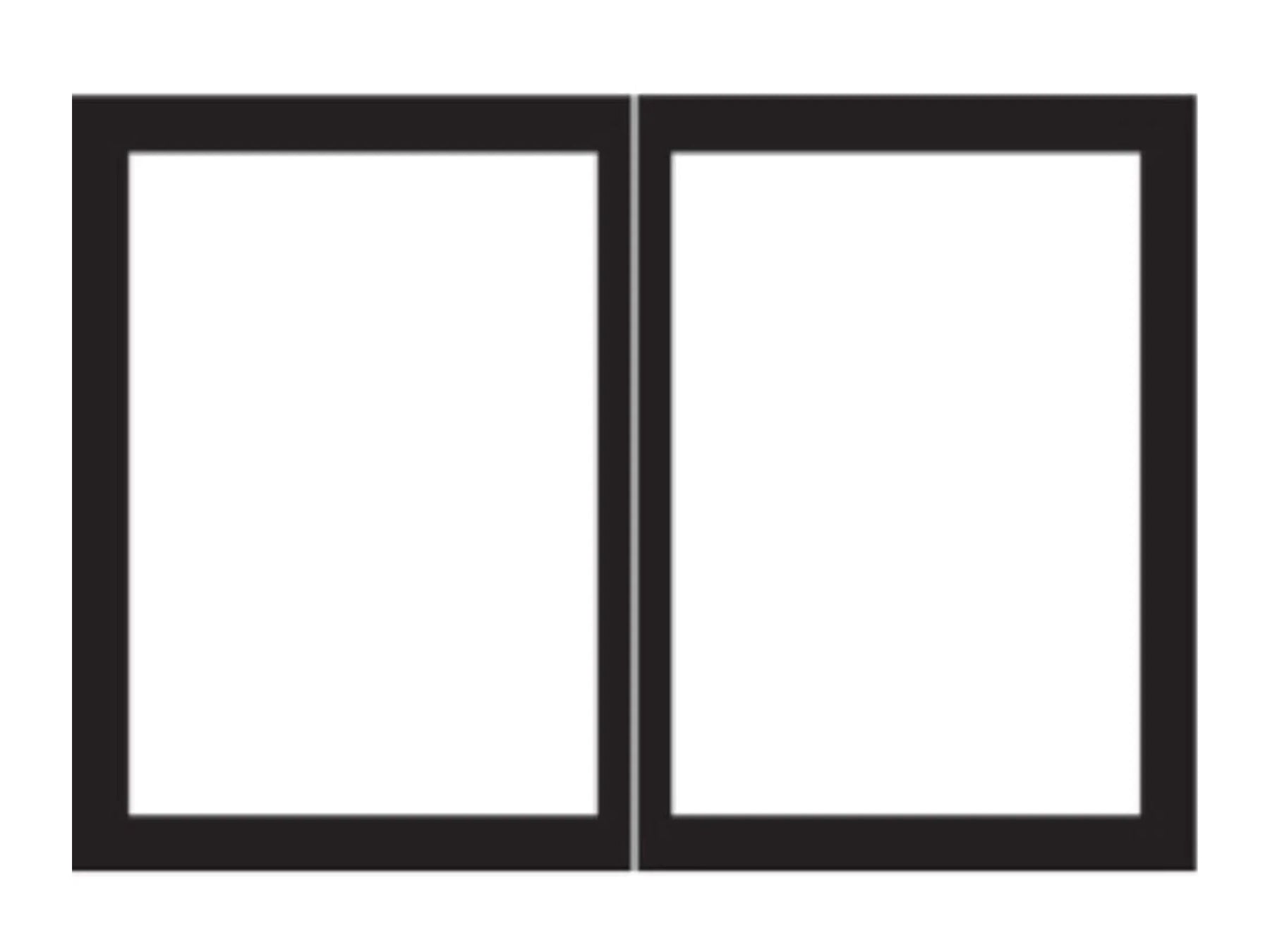 Door Set, Black, Mission Rectangle