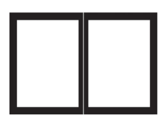 Door Set, Black, Mission Rectangle