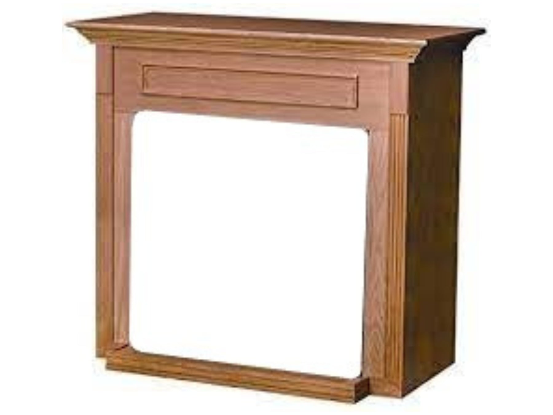 Empire White Mountain Hearth White Standard Cabinet Mantel with Base