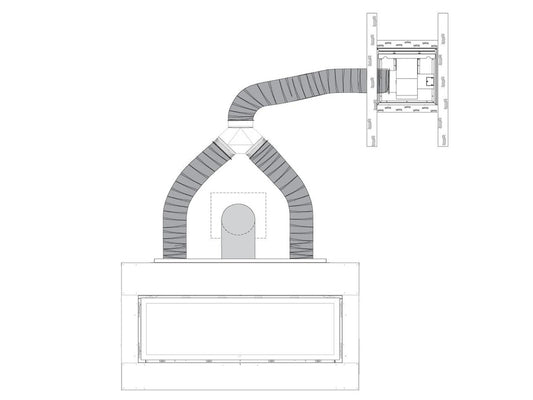 Flex Vent Kit for Forced Air Kit (25' Flex and Clamps)
