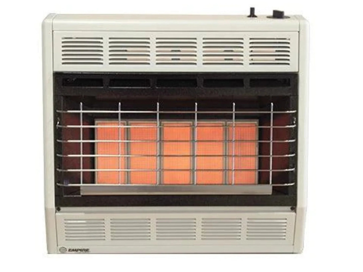 Empire Heater 24" White Hydraulic Thermostat Control Natural Gas Vent Free Infrared Heater