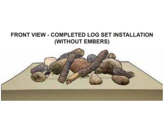 Mixed Logs and Stones, Embers & Fireplace Floor