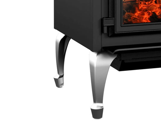 Empire Stove WLQ2NB Nickel Queen Anne Leg Kit with Ash Pan