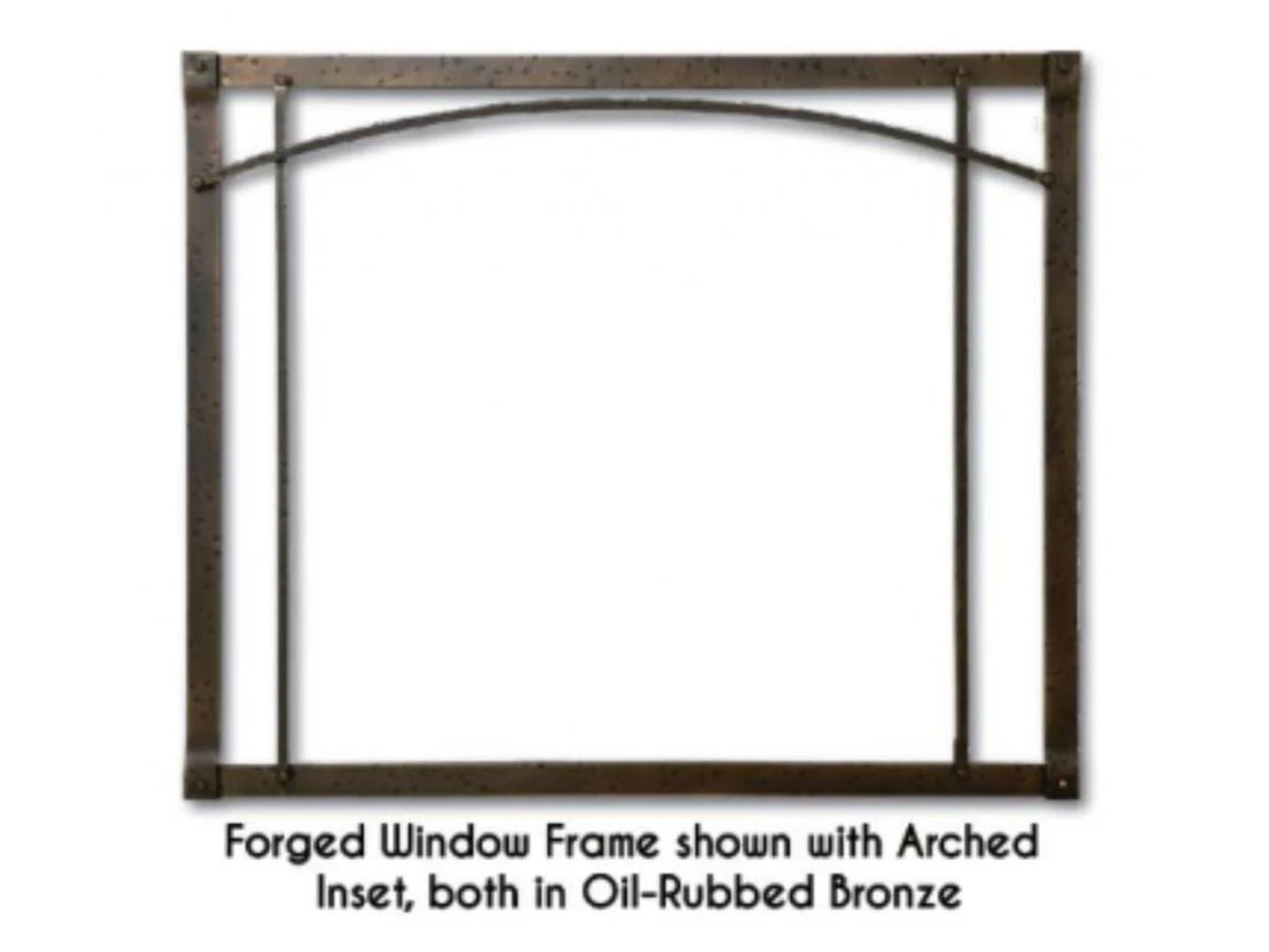 Forged Iron Inset, Arch, Oil-Rubbed Bronze