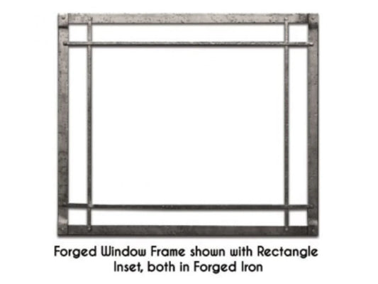 Forged Iron Inset, Rectangle, Black