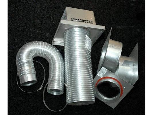 DV thru-the-wall Flexible Vent Kit Horizontal- incl Cap, Wall Thimble, Collars
