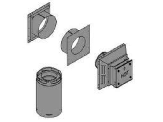 DV Fireplace Rear Vent Kit, 6 to 12-in
