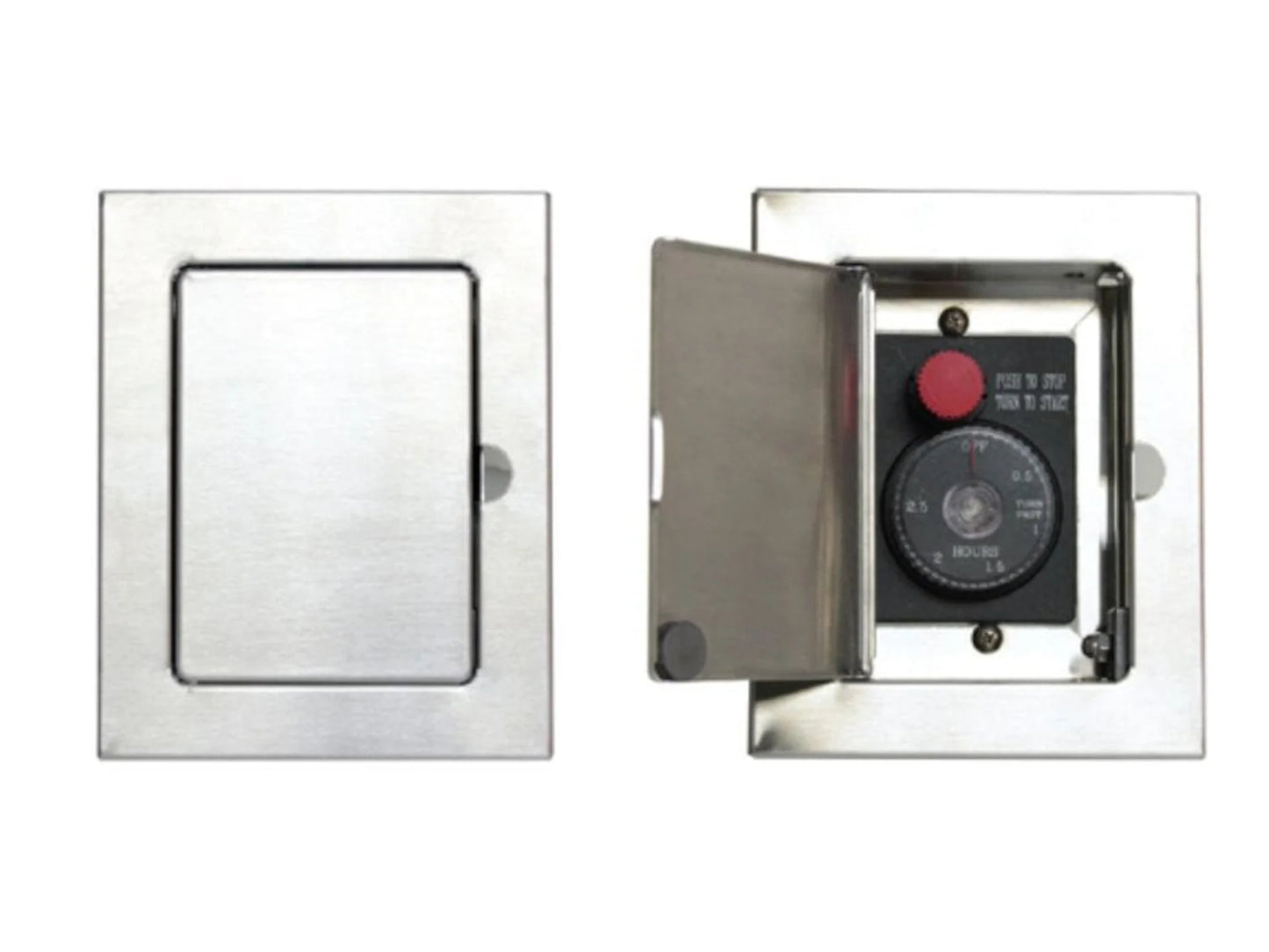 E-Stop Timer Compartment, Stainless Steel