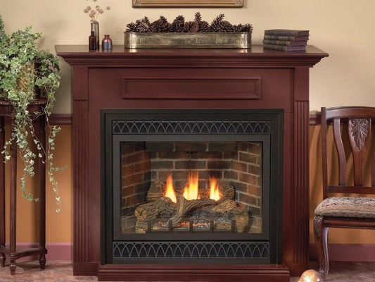 Empire White Mountain Hearth Tahoe 42" Direct Vent Deluxe Gas Fireplace with Millivolt Control On/Off Switch and Blower