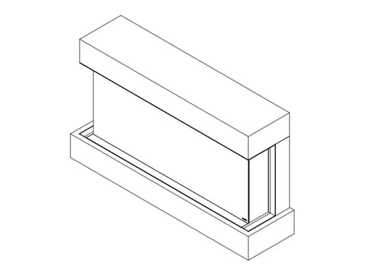 SimpliFire Floating Mantel Kit FMK-WH-TR50 for 50" Triton Fireplace