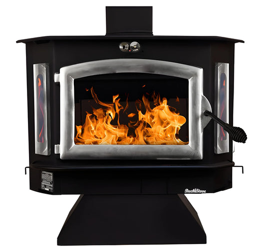 Buck Stove Model 21 Non-Catalytic Wood Stove With Pewter Door