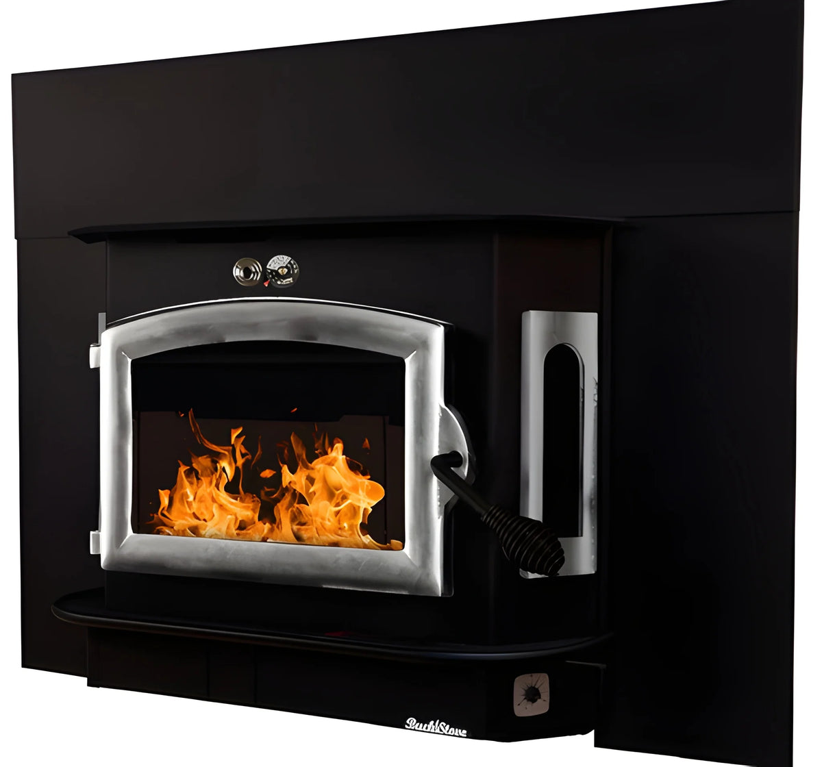 Buck Stove Model 91 Catalytic Wood Stove With Blower, Ash Tray & Pewter Door