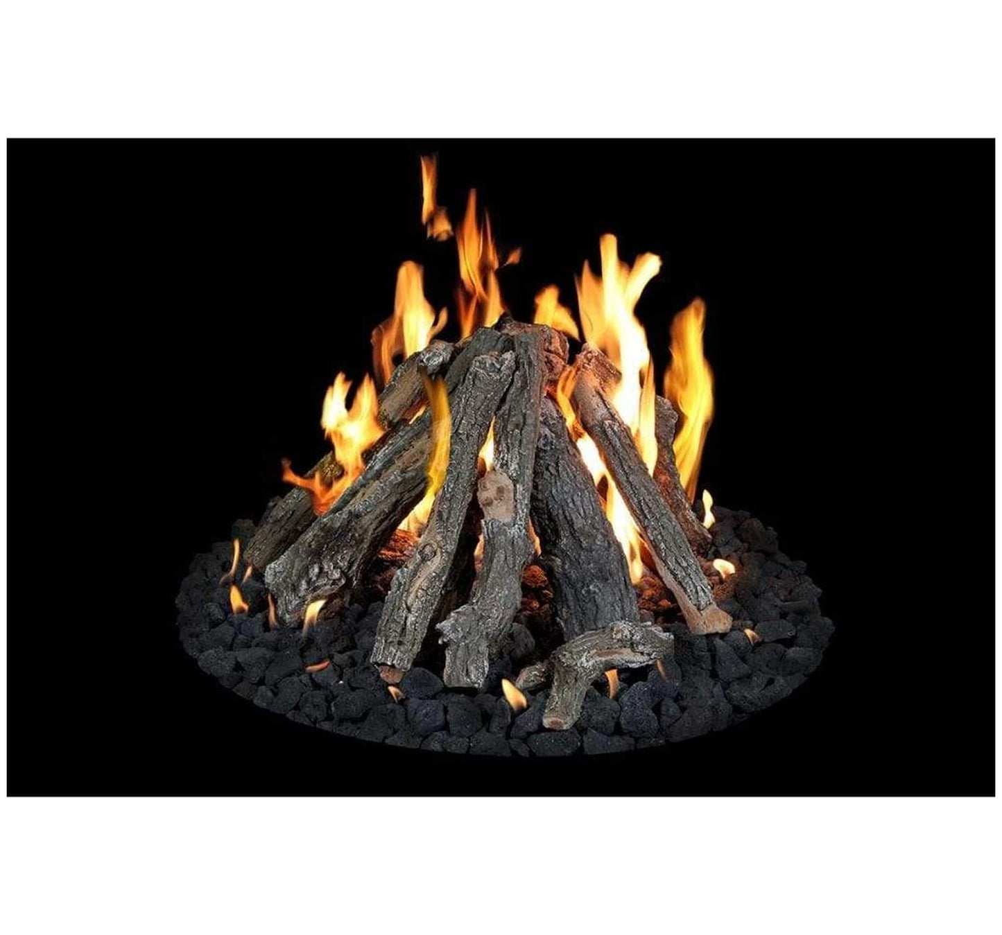 Grand Canyon 48 Inch Outdoor Firepit AZ Weathered Oak 48- 31 Pc Fire Pit Log Set