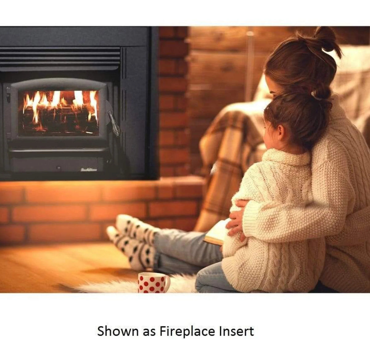 Buck Stove Model ZC21 Zero Clearance Non-Catalytic Wood Stove With Black Door