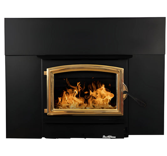 Buck Stove Model ZC21 Zero Clearance Non-Catalytic Wood Stove With Gold Door