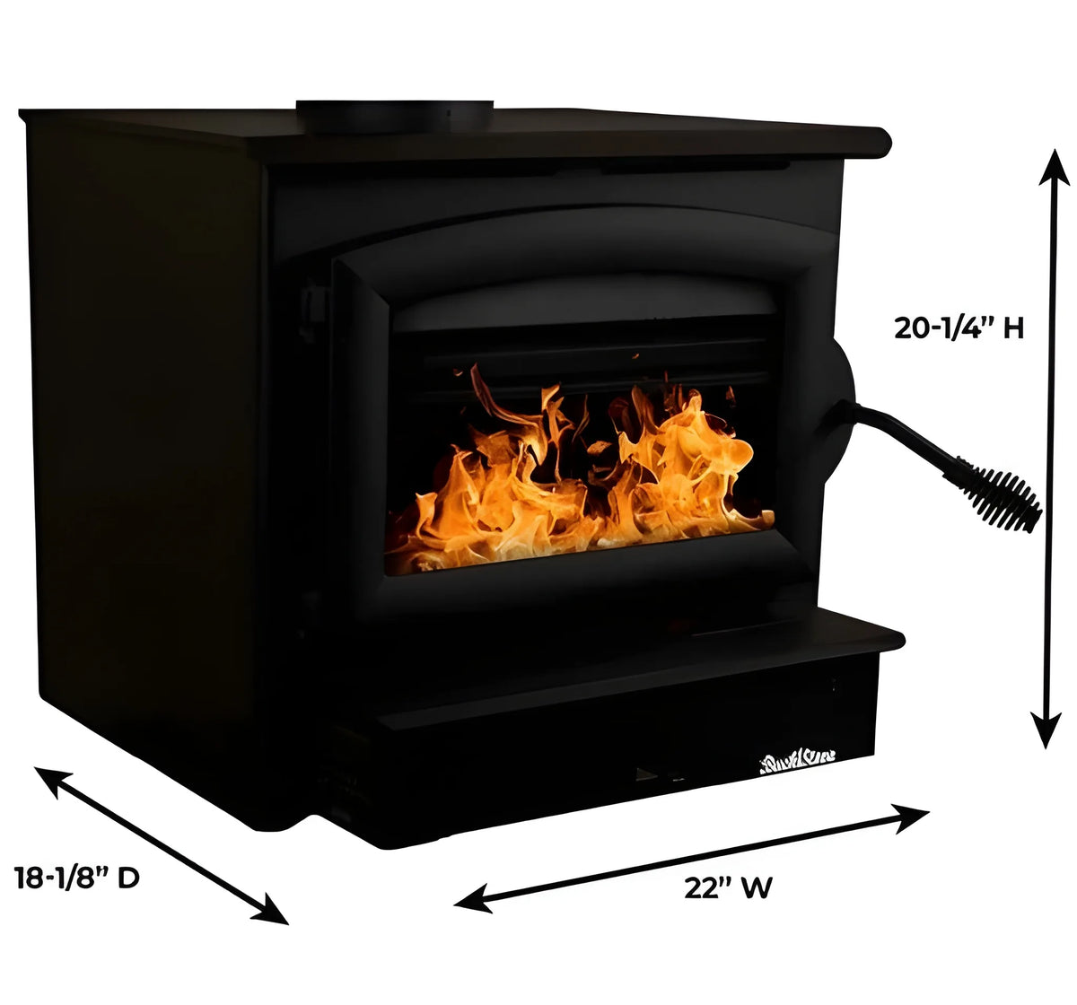 Buck Stove Model 21 Non-Catalytic Wood Stove With Black Door