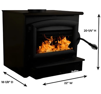 Buck Stove Model 21 Non-Catalytic Wood Stove With Black Door