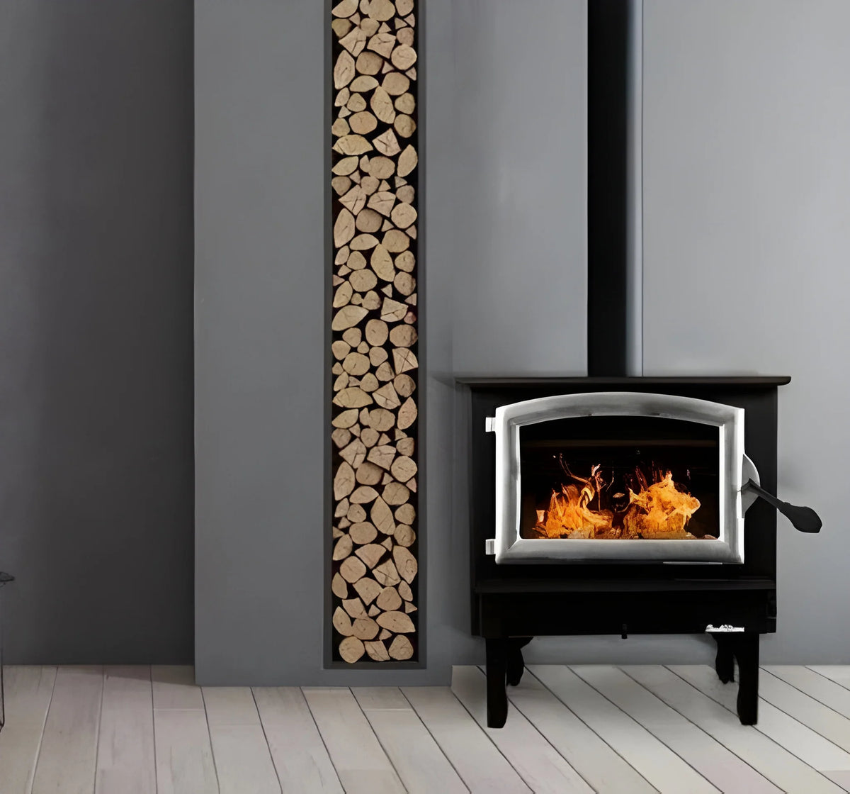 Buck Stove Model 21 Non-Catalytic Wood Stove With Pewter Door