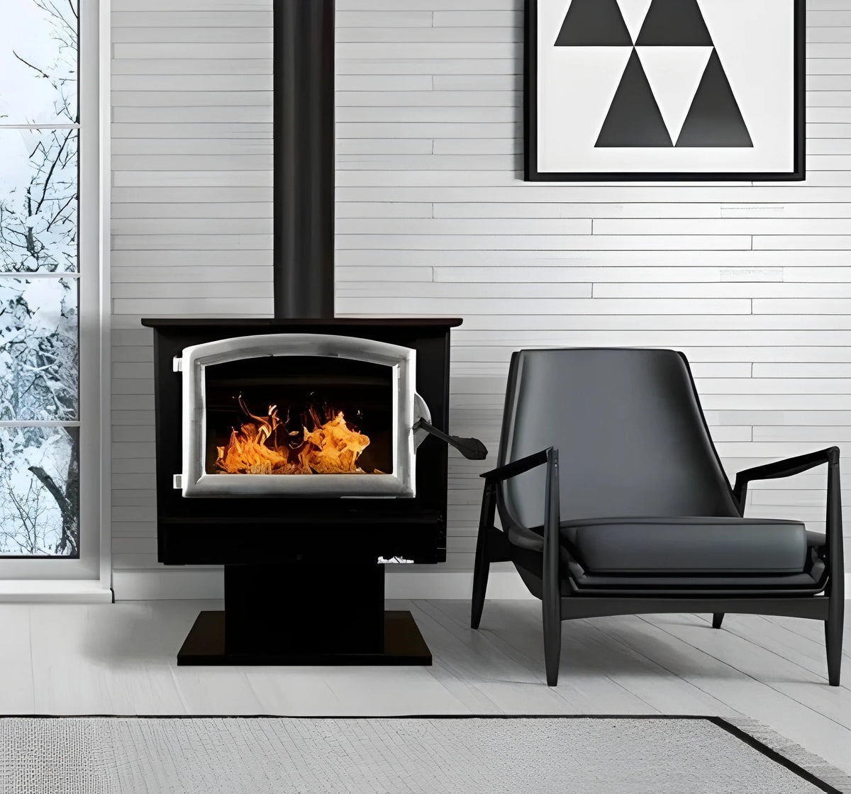 Buck Stove Model 21 Non-Catalytic Wood Stove With Pewter Door