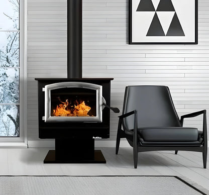 Buck Stove Model 21 Non-Catalytic Wood Stove With Pewter Door