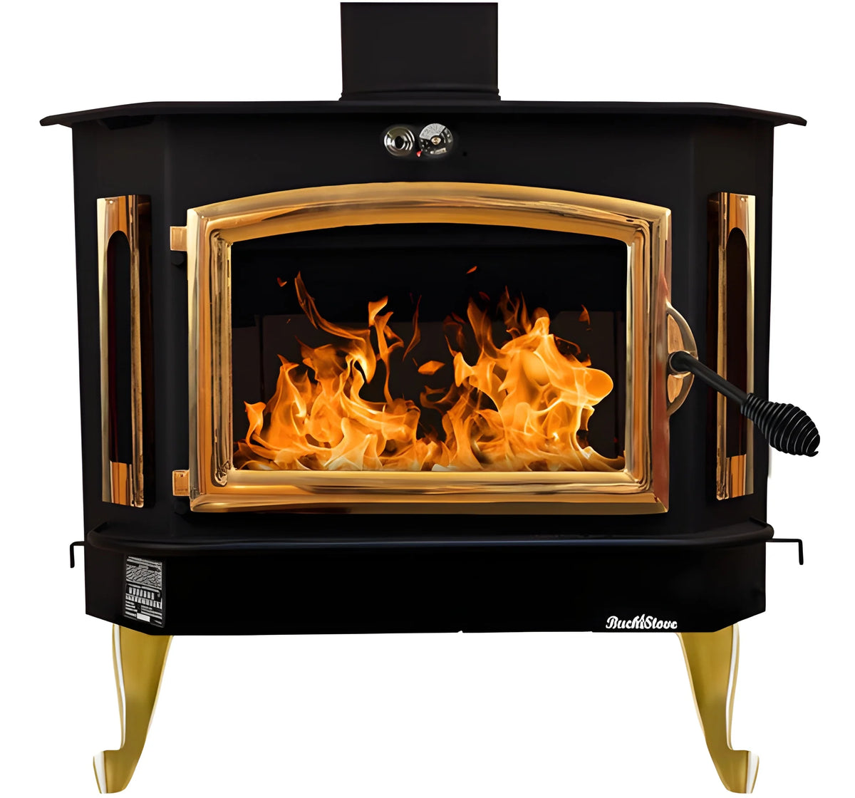 Buck Stove Model 21 Non-Catalytic Wood Stove With Gold Door
