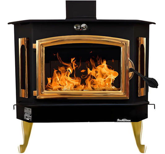 Buck Stove Model 21 Non-Catalytic Wood Stove With Gold Door
