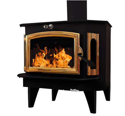 Buck Stove Model 21 Non-Catalytic Wood Stove With Gold Door