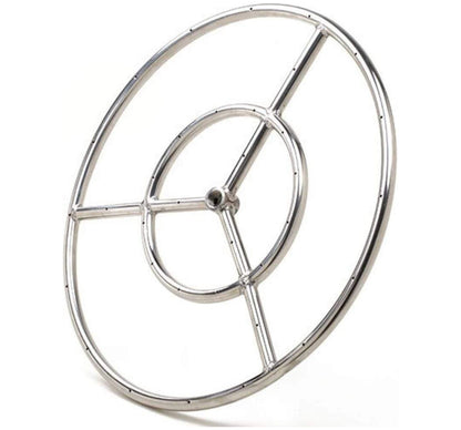 Grand Canyon 6 Inch Outdoor Stainless Steel Ring Single Ring 1/2 Hub Fire Pit Burner