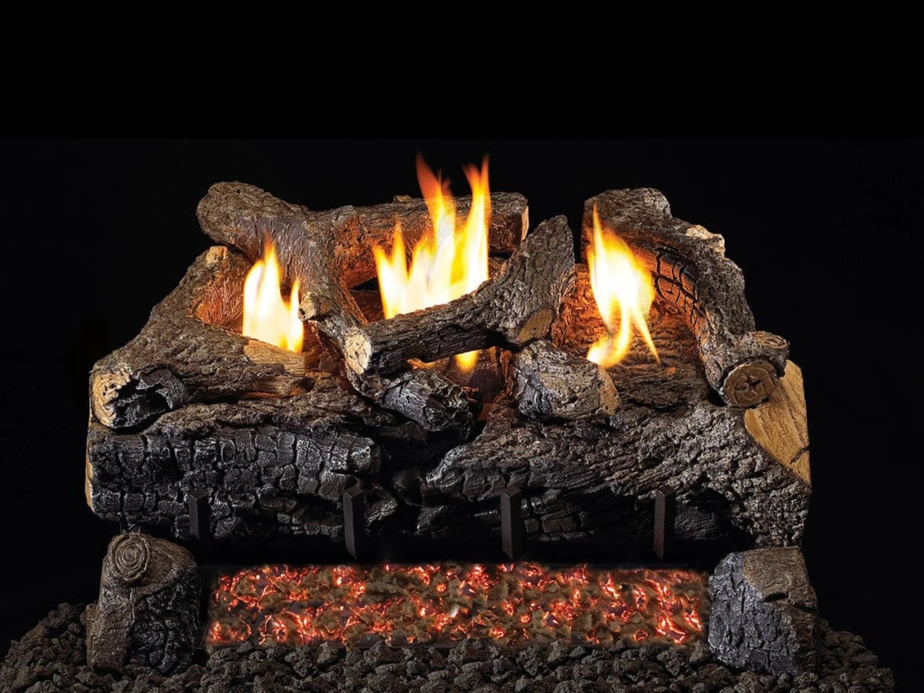 Real Fyre 30" Evening Fyre Charred Vent-Free Gas Log Set