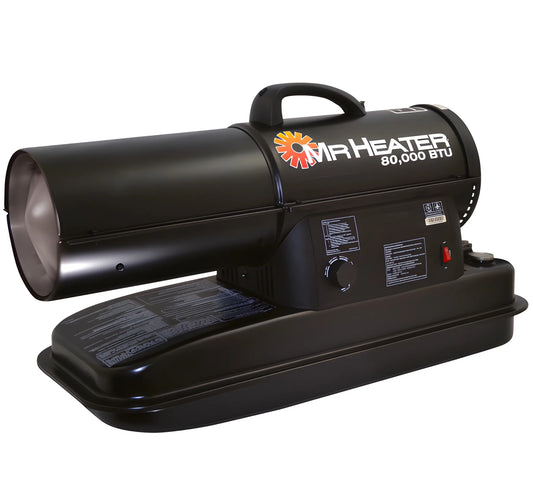 Mr. Heater 80,000 BTU Portable Kerosene Forced Air Heater for Job Sites and Outdoor Use