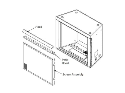 Majestic ODCOUG-36SCN Framed Mesh Hang-On Screen for Courtyard 36" Gas Fireplace
