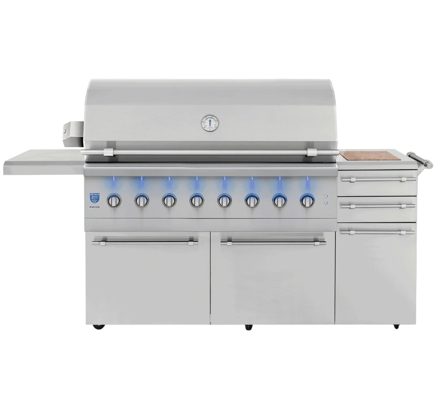 American Made Grills Encore Freestanding Hybrid Natural Gas Grill Outdoor Kitchen
